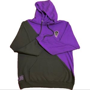 Smily melted split hoodie